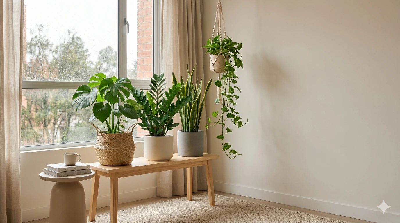 Lee más sobre el artículo Las 10 Mejores Plantas de Interior para Principiantes (Fáciles de Cuidar en Bogotá)